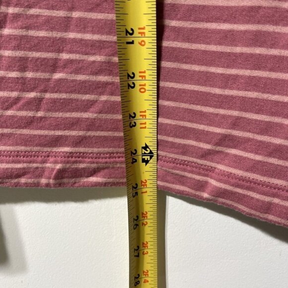 Lou & Grey Signaturesoft Cowl Neck Pink Striped Sweatshirt Size Medium - Picture 8 of 8